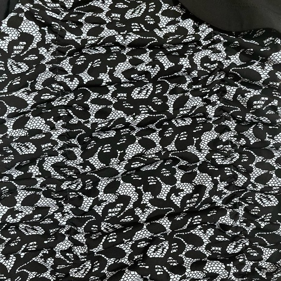 Byer Wear - Vintage Black & White Drop Waist Formal Midi/Mini Dress - Picture 6 of 8